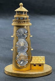 Crystal Delight 24k Gold Pl Lighthouse Figural