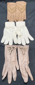 Lot 3 Isotoner Tan Gloves, More