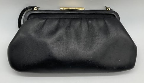 Vintage Black Leather Handbag