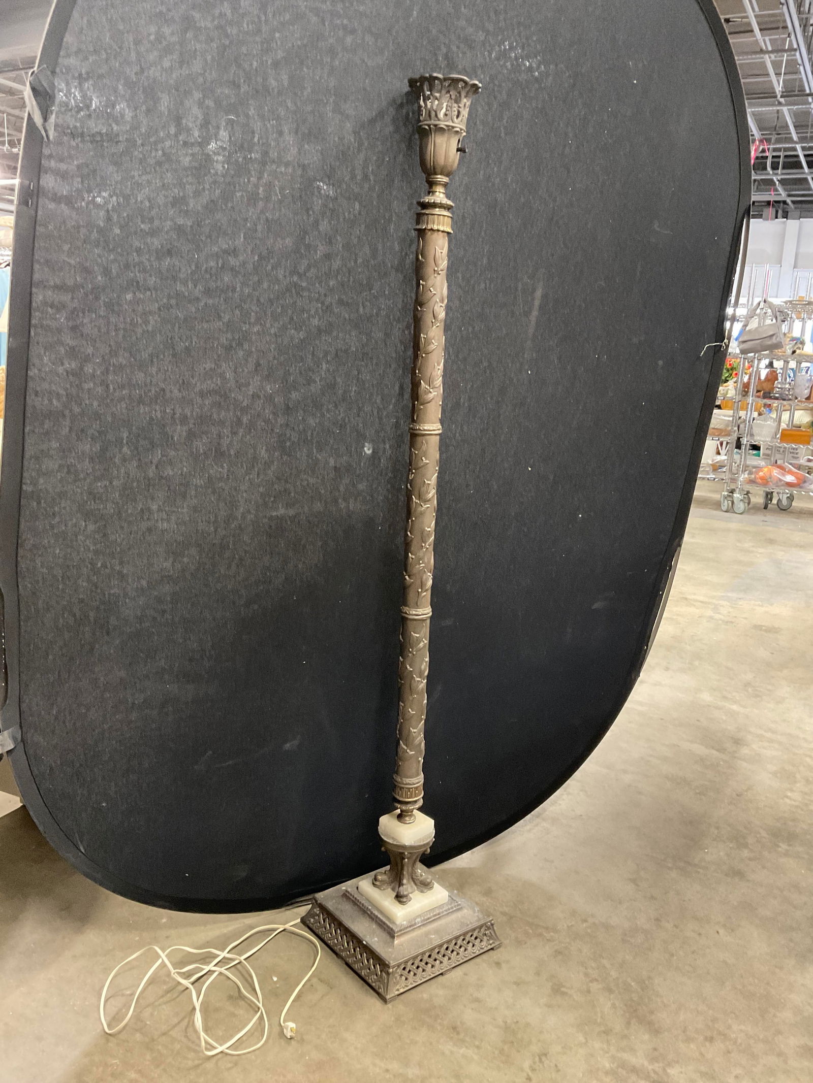 Vintage Art Nouveau Style Floral Motif Floor Lamp (1 of 10)