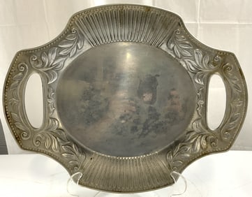LENOX Pewter Serving Tray W Handles