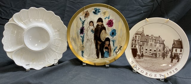 Lot 3 Assorted Porc Plate GUSTAVBERG & More