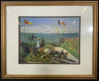 After Claude Monet Garden at Saint Adresse Litho