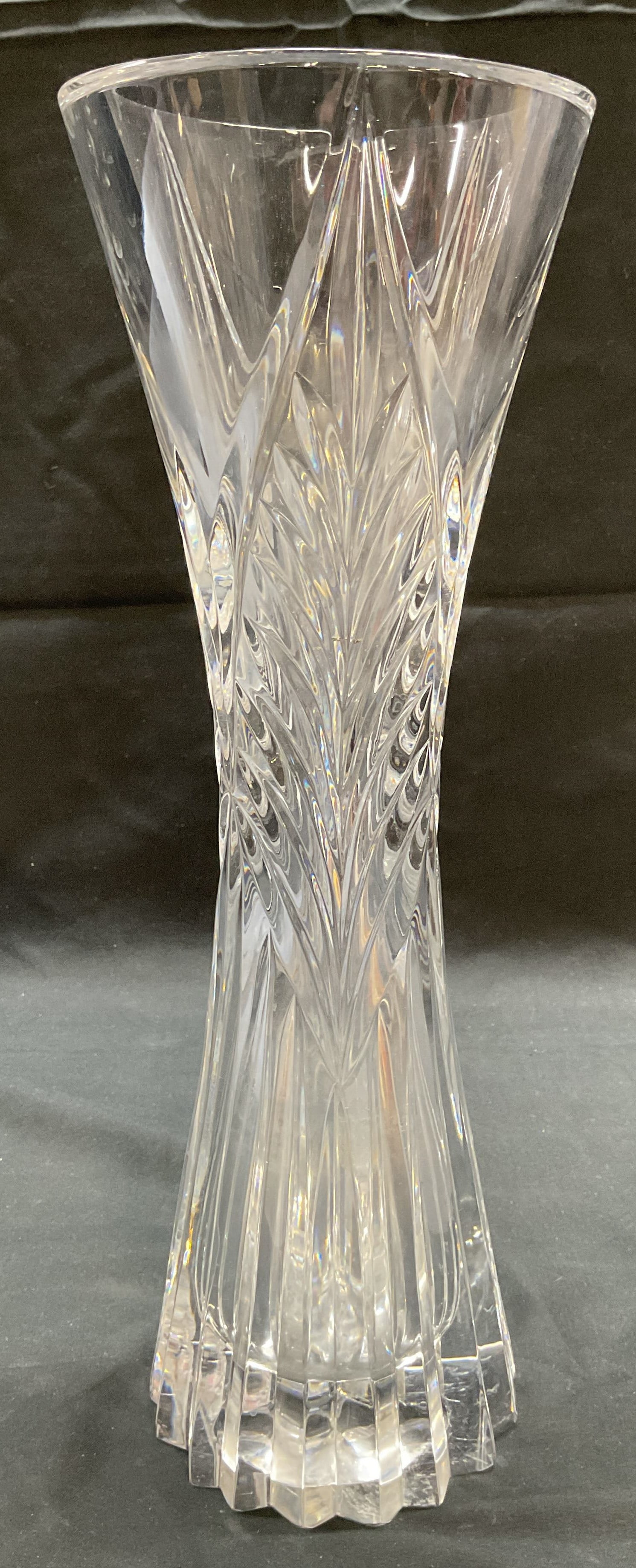 Vintage Heavy Cut Crystal Vase (1 of 7)