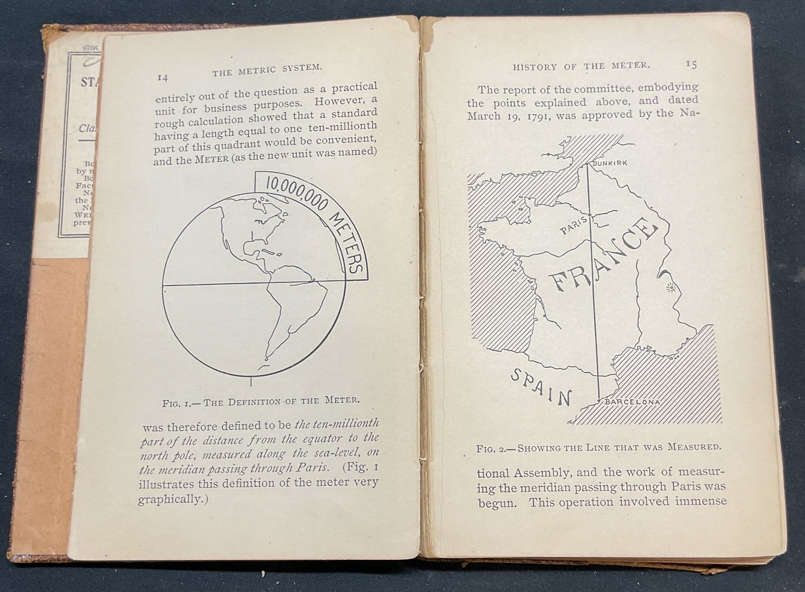 Antq The Metric System Hartford Steam Boiler Co: Antique softcover leather bound copy of The Metric System. Published by The Hartford Steam Boiler Inspection and Insurance Company. No date. Circa late 19th or early 20th century. Contains some illust