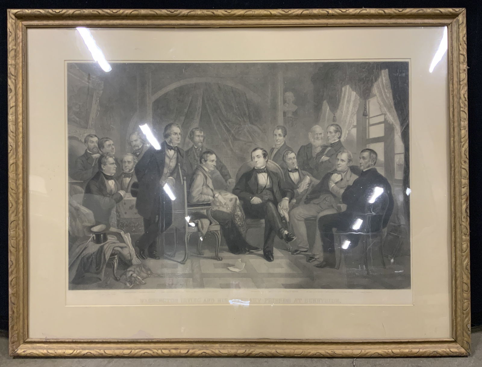 Washington Irving & Literary Friends Engraving (1 of 11)