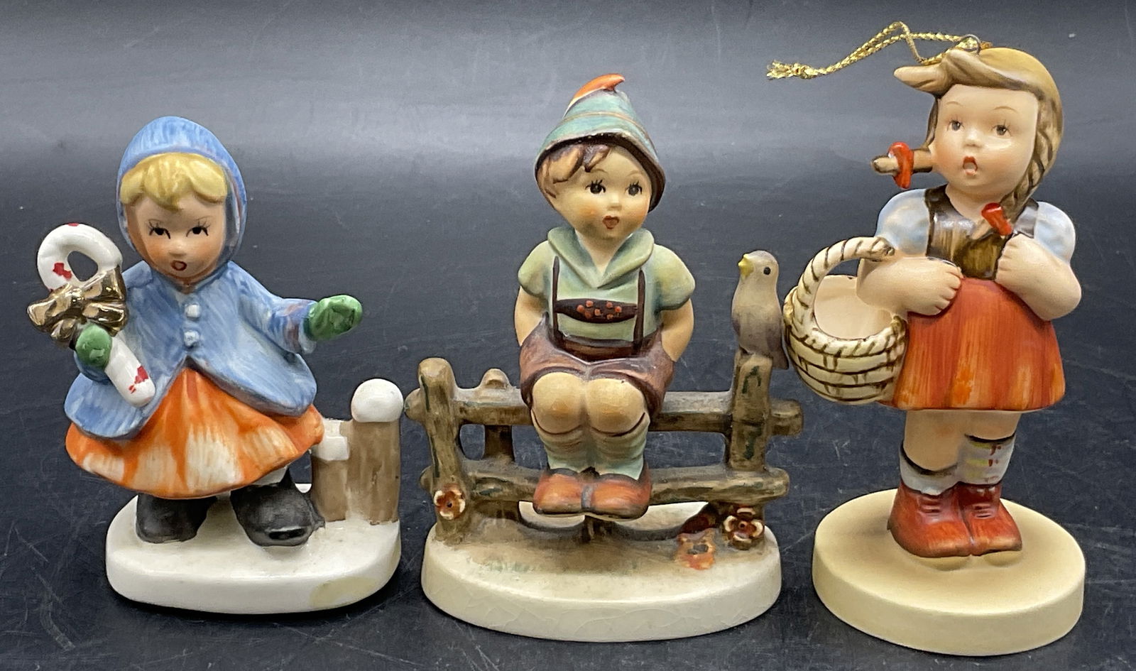 3 GOEBEL, SCHMID + Vtg Painted Porcelain Figurals (1 of 6)