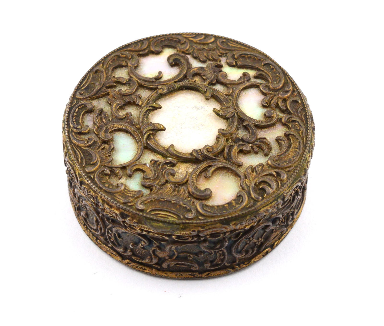 Antique Handmade Silver Pill Trinket Box (1 of 5)