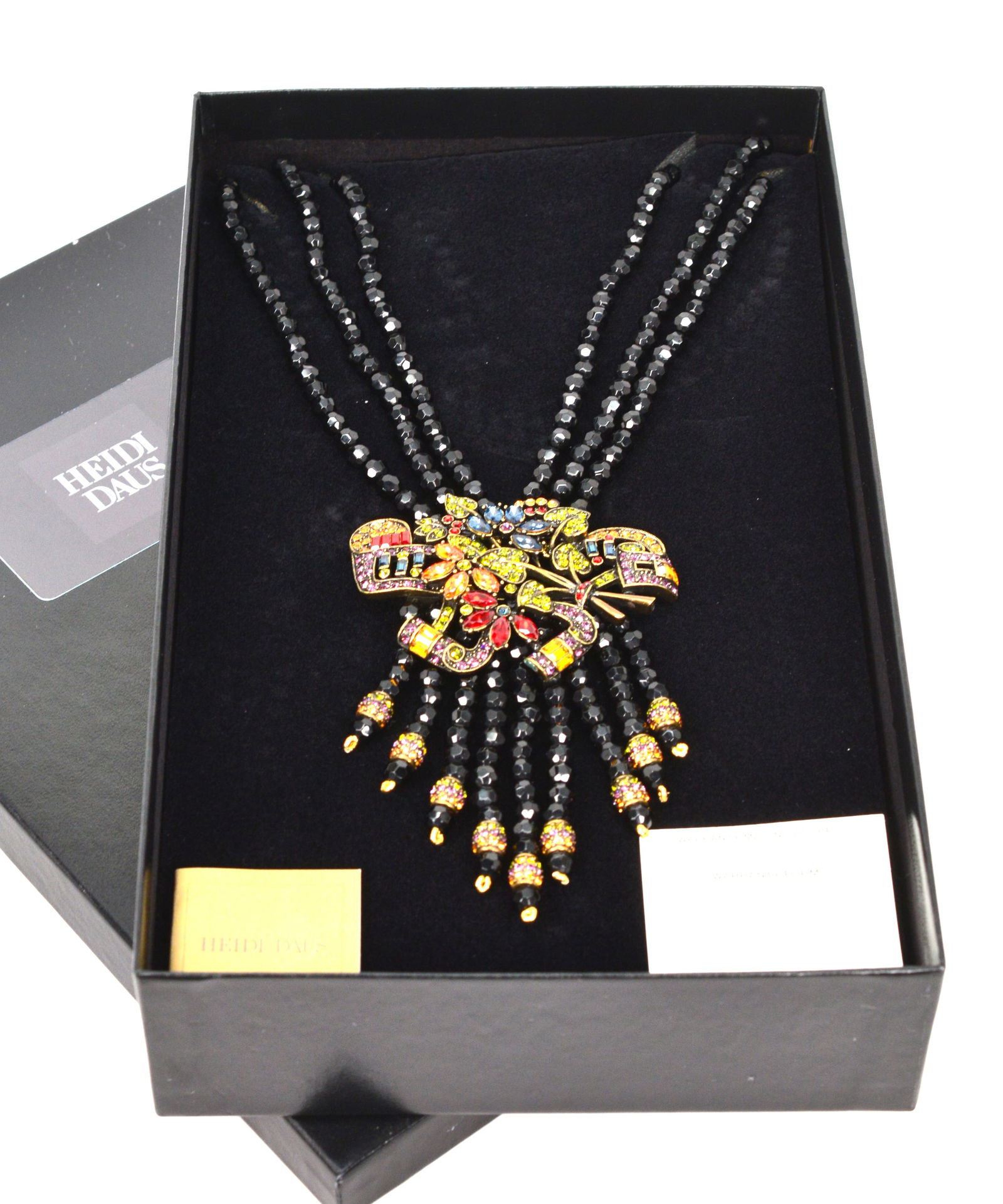 Heidi Daus Jet Waterfall Cascade Necklace NIB (1 of 7)