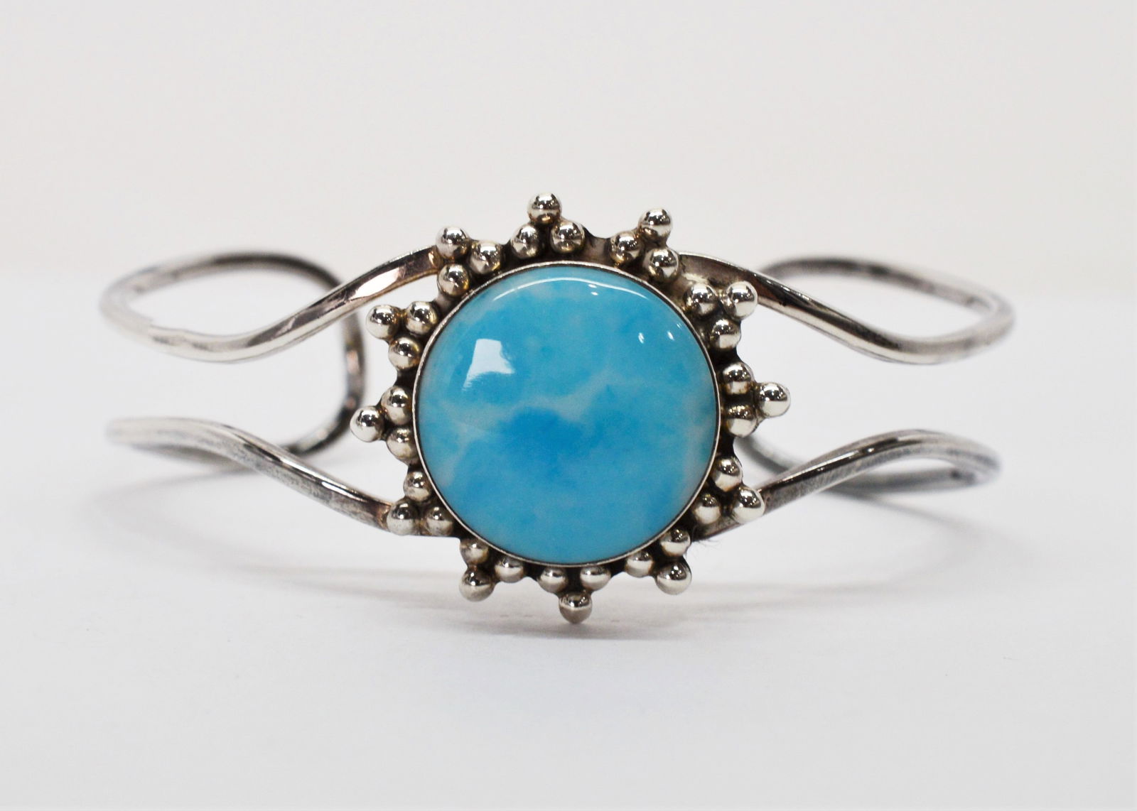 Sterling Silver Bracelet w Larimar (1 of 4)