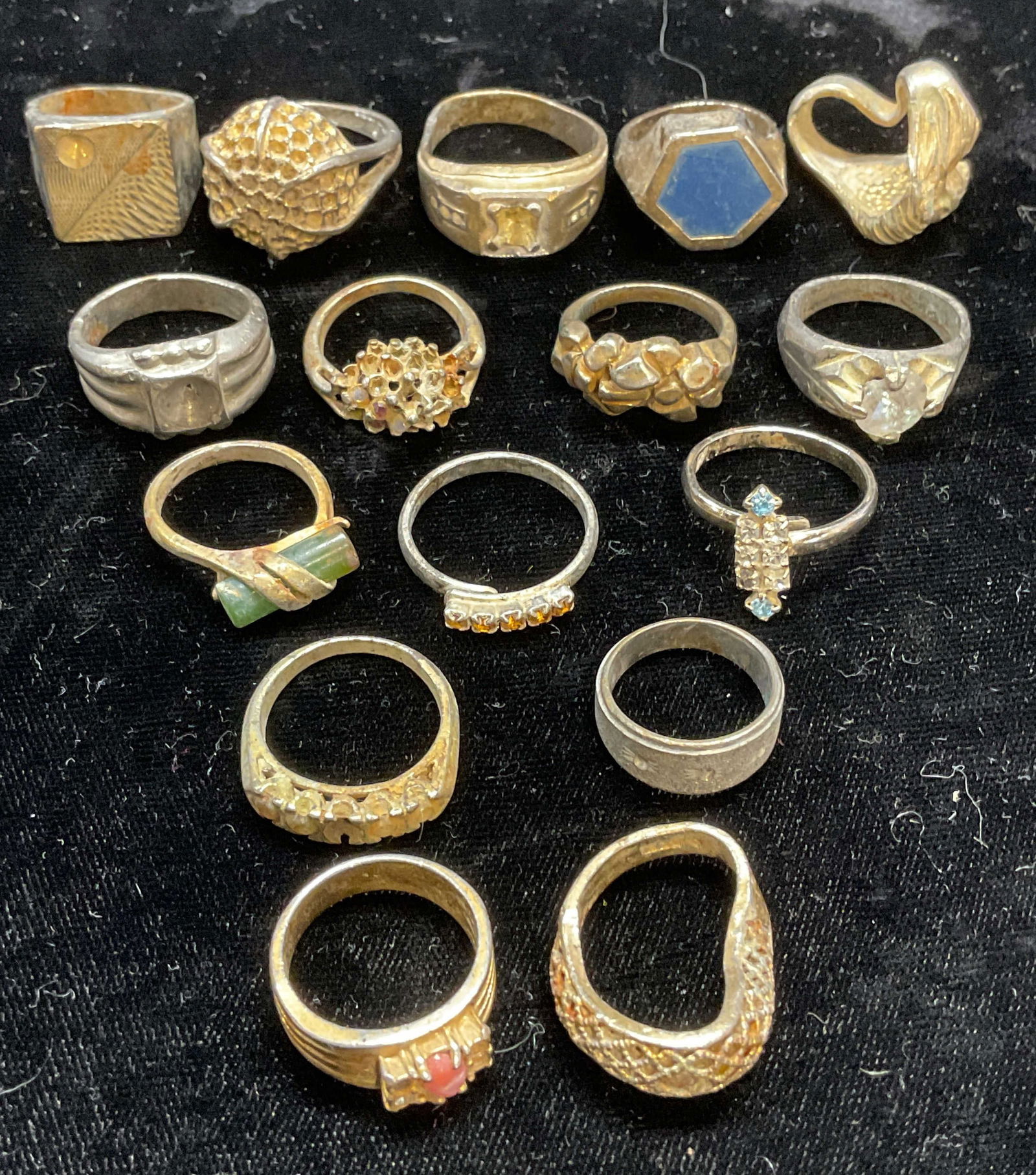 Group Lot Vintage Gold Tone Rings, Avon + (1 of 7)