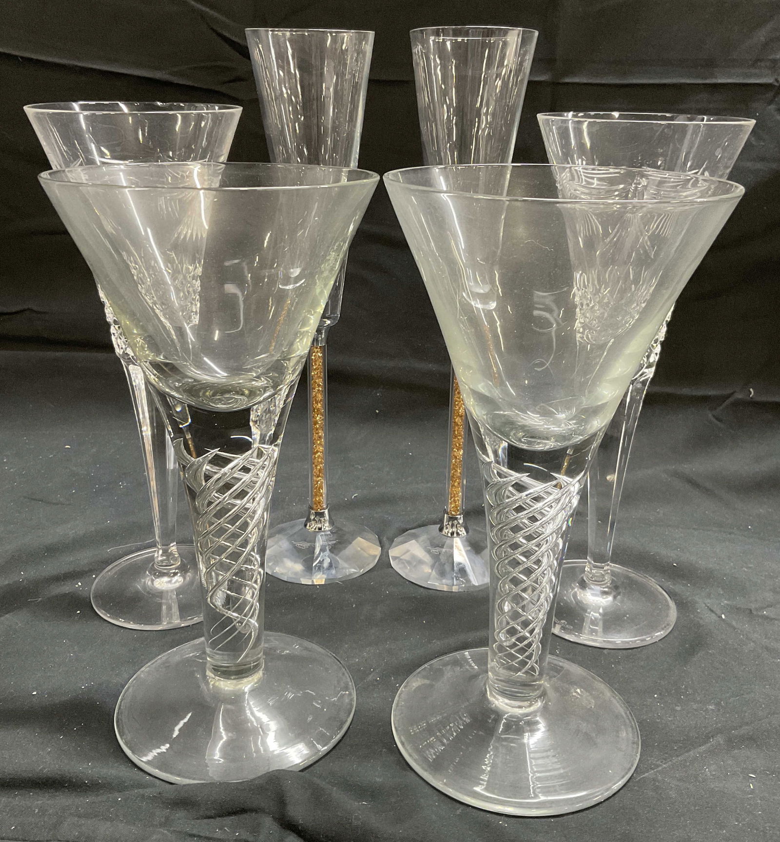 Lot 6 Asst Gls & Crystal Stemware WATERFORD & More (1 of 8)