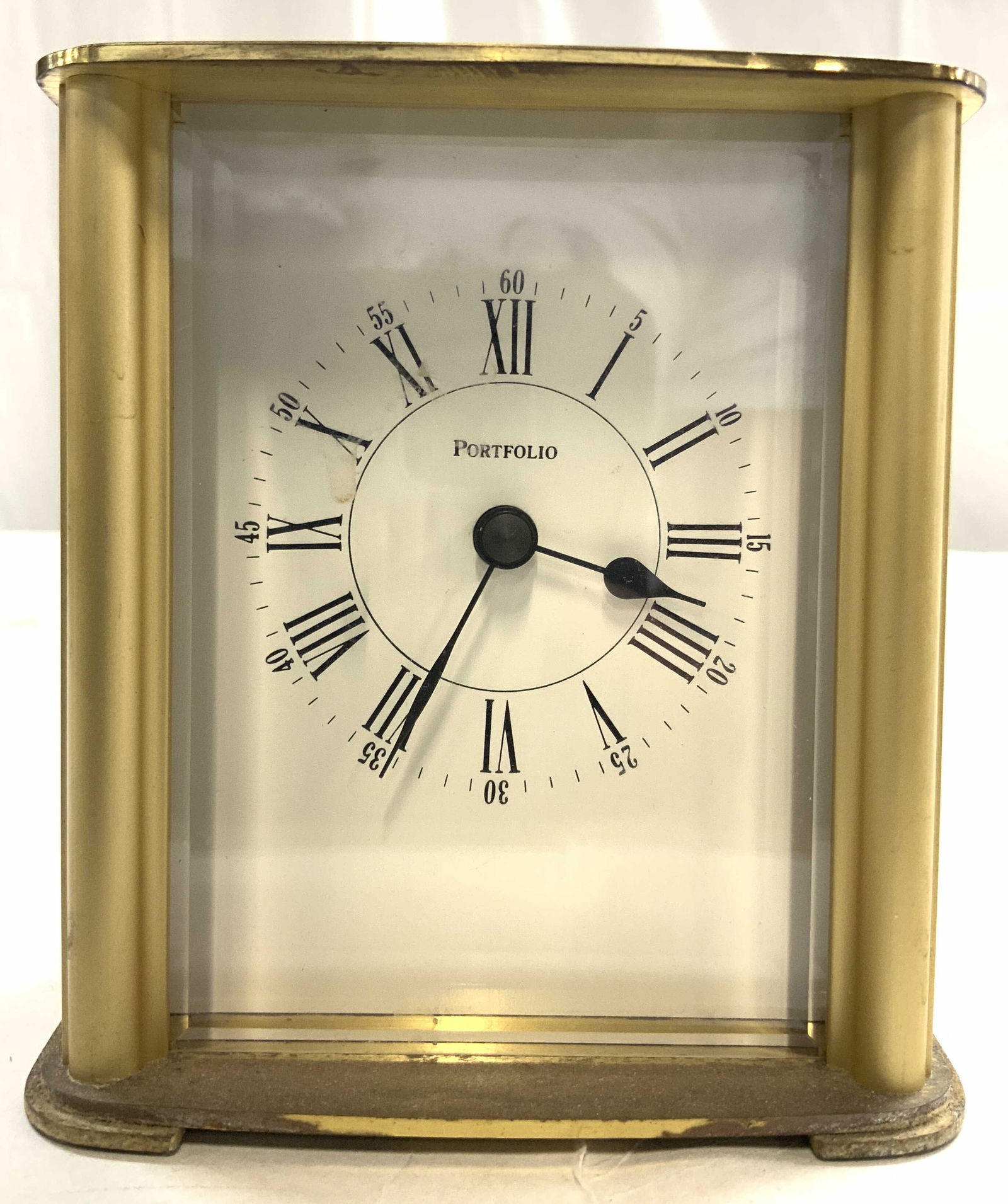 PORTFOLIO by Tiffany & Co Gilt Metal Desk Clock (1 of 8)