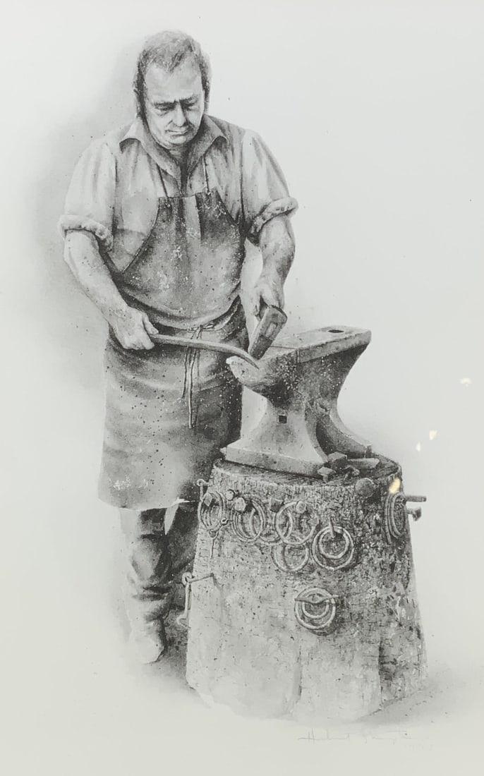 Hubert Shuptrine Signed Ltd. Ed. Blacksmith Litho (1 of 12)