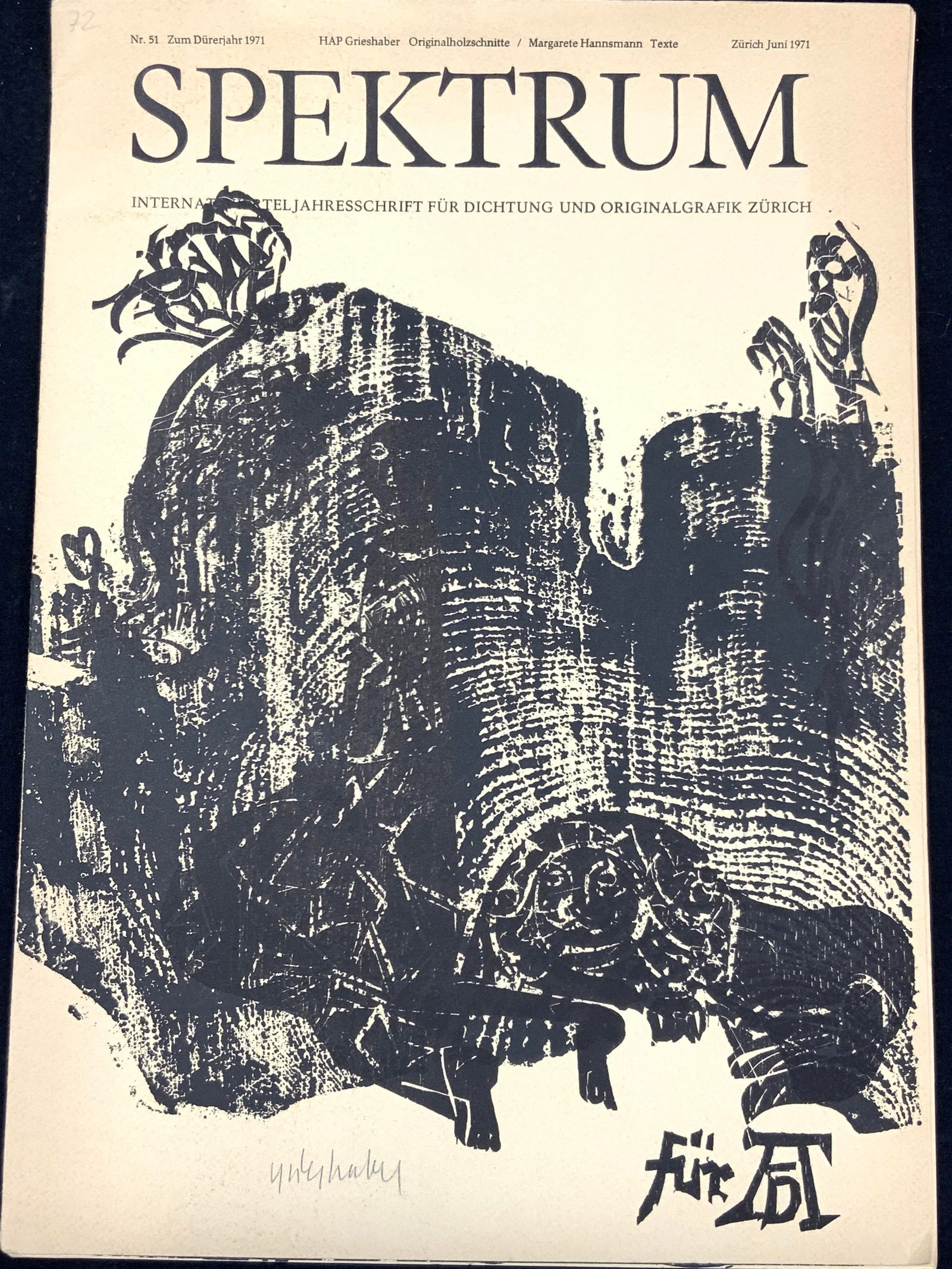 Spektrum 1971 HAP Grieshaber Woodcut Journal (1 of 15)