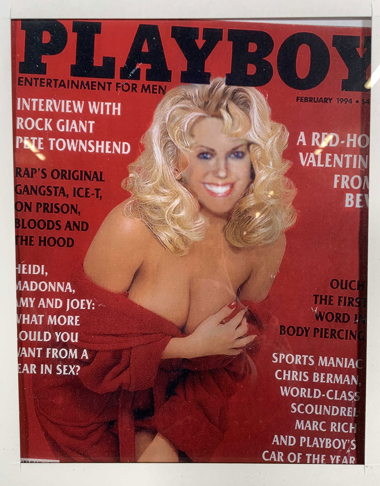 Framed Red Hot Valentine Playboy Magazine Cover (1 of 9)