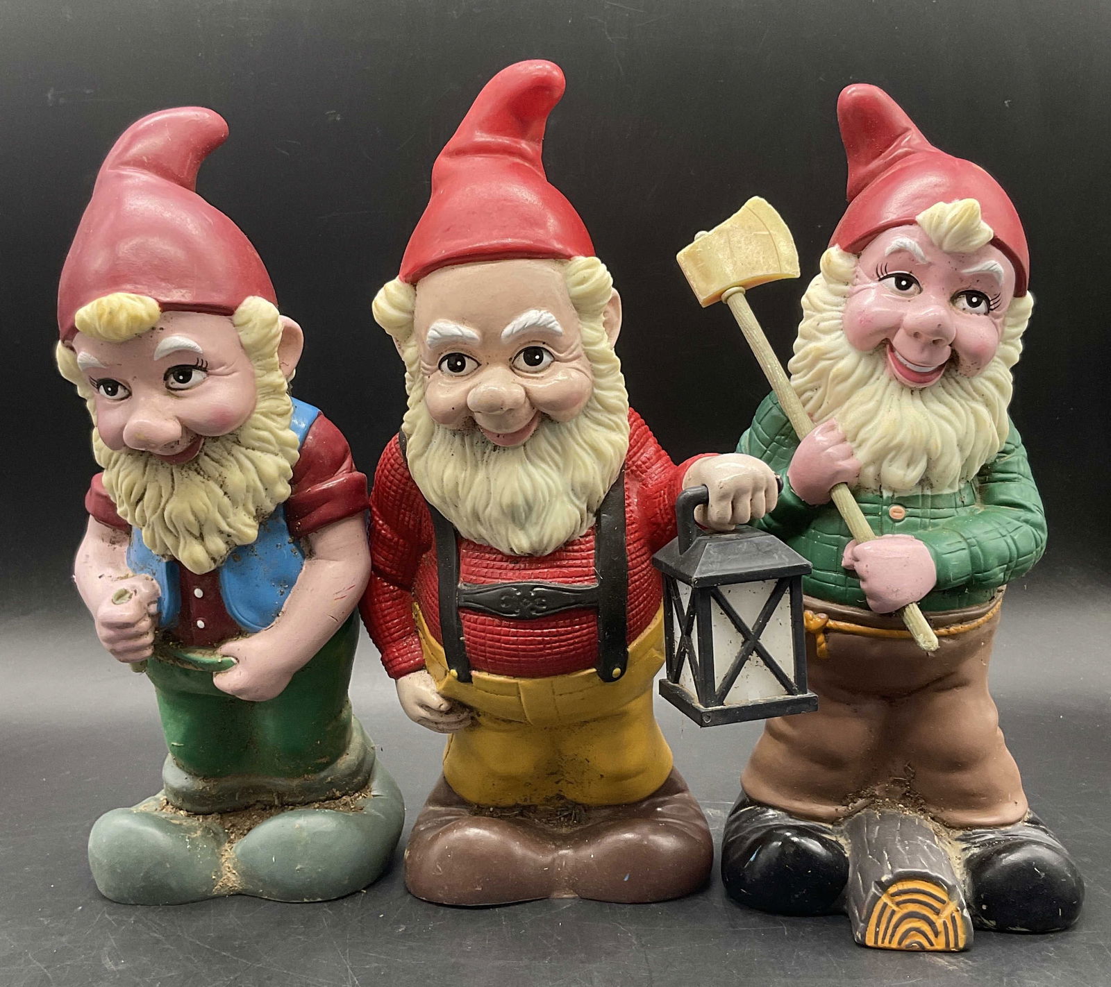 Lot 3 1992 & 1994 ART LINE Garden Gnome Figurals (1 of 10)
