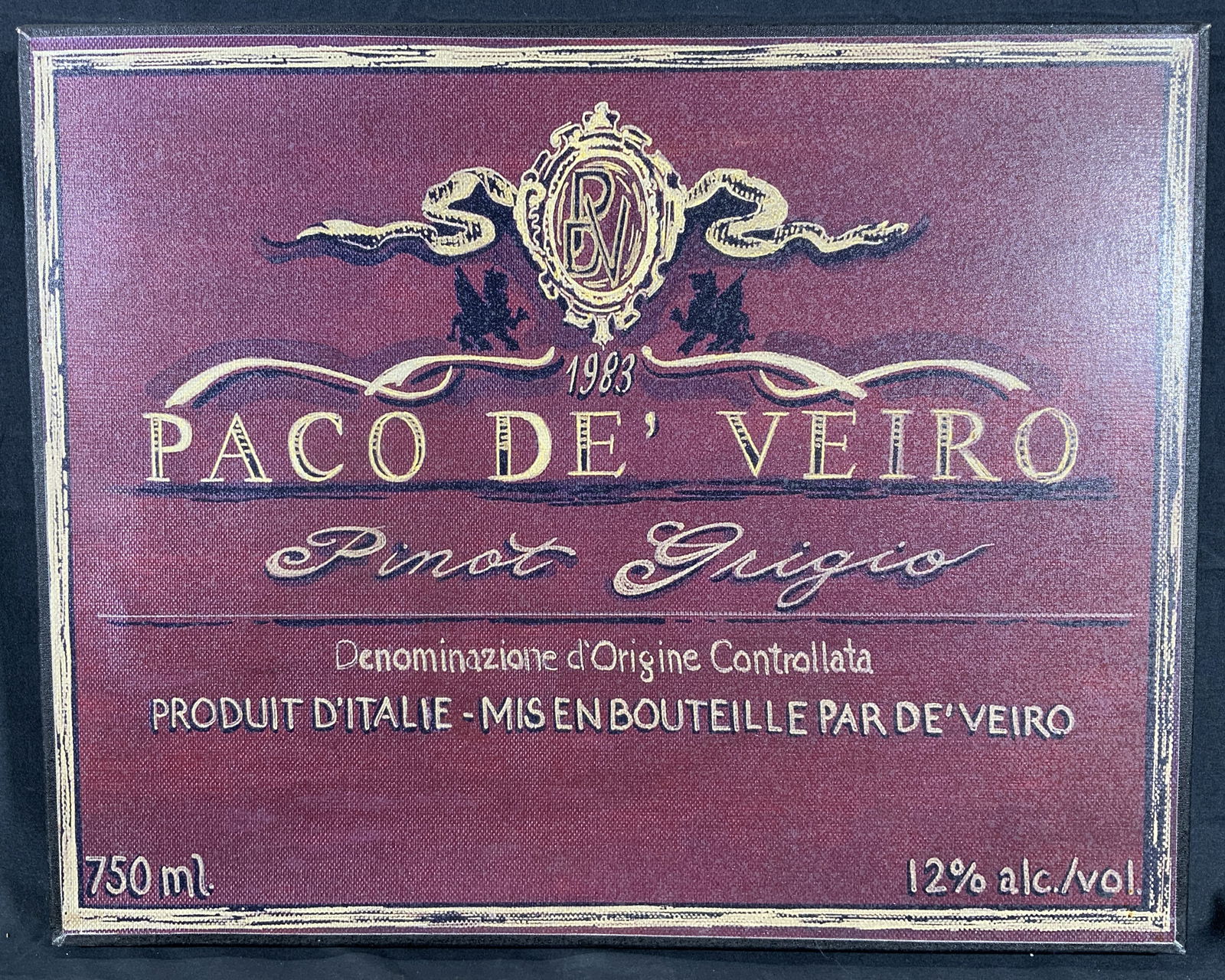 Paco De Veiro Pinot Grigio Canvas Wall Decor (1 of 11)