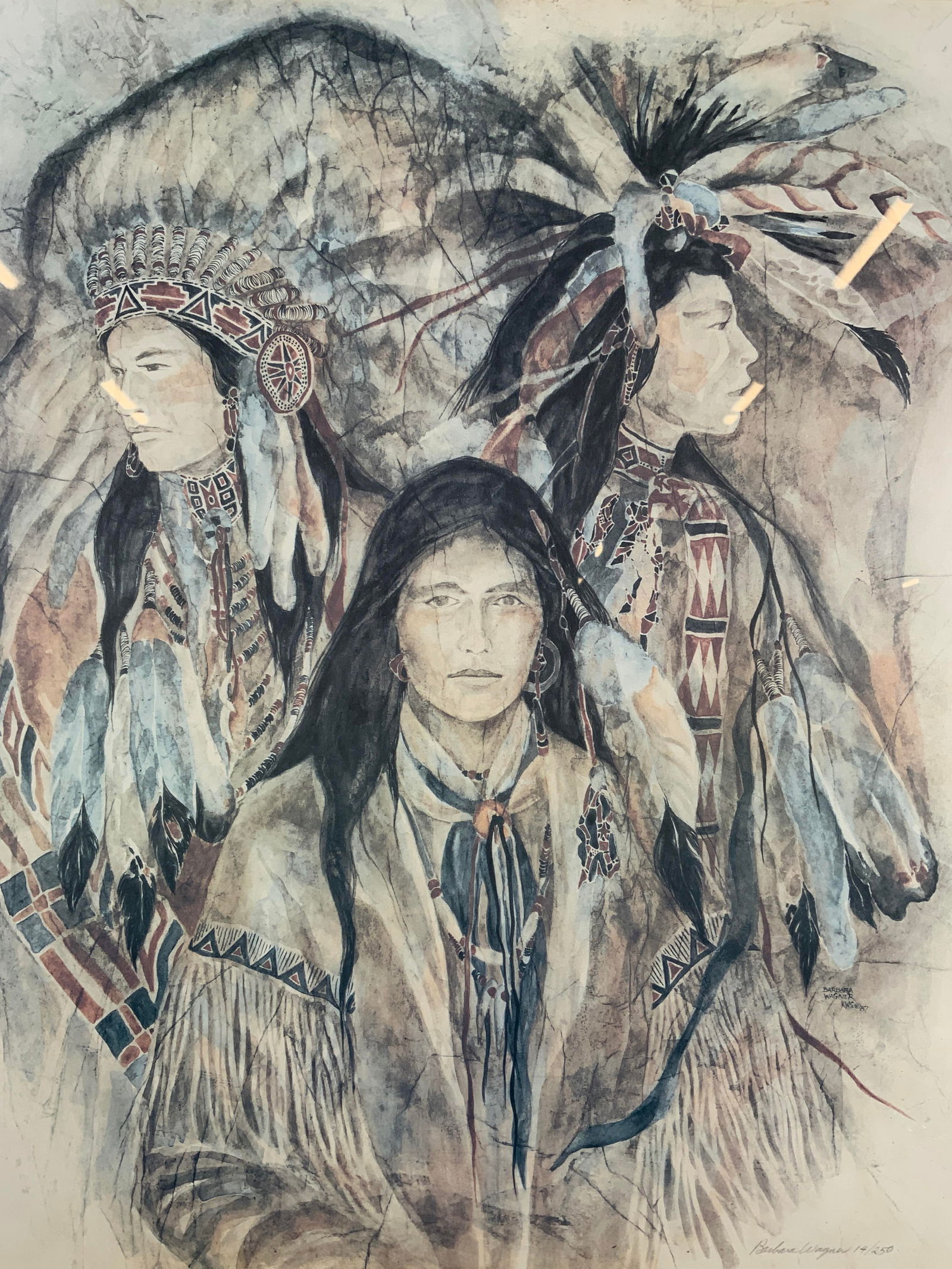 Barbara Wagner Ltd. Ed. Native American Lithograph (1 of 12)