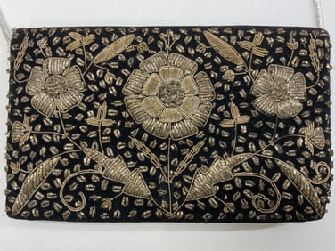Vntg Mughal Hand Crafted Clutch Purse Evening Bag