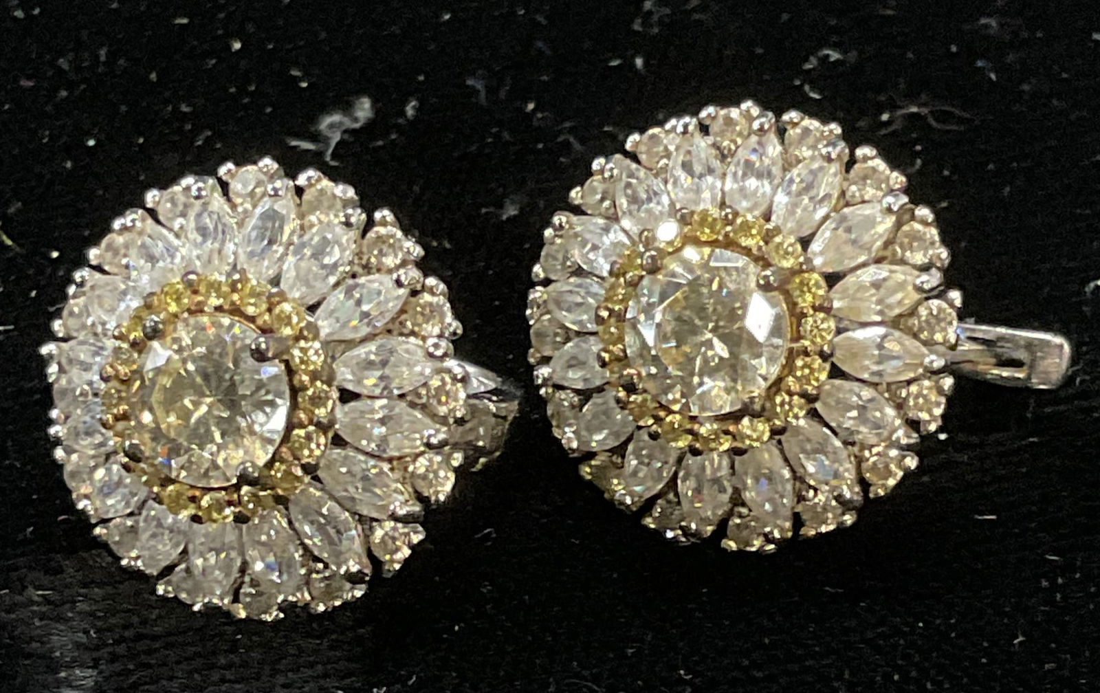 FZN Sterling Silver CZ Flower Earrings (1 of 6)