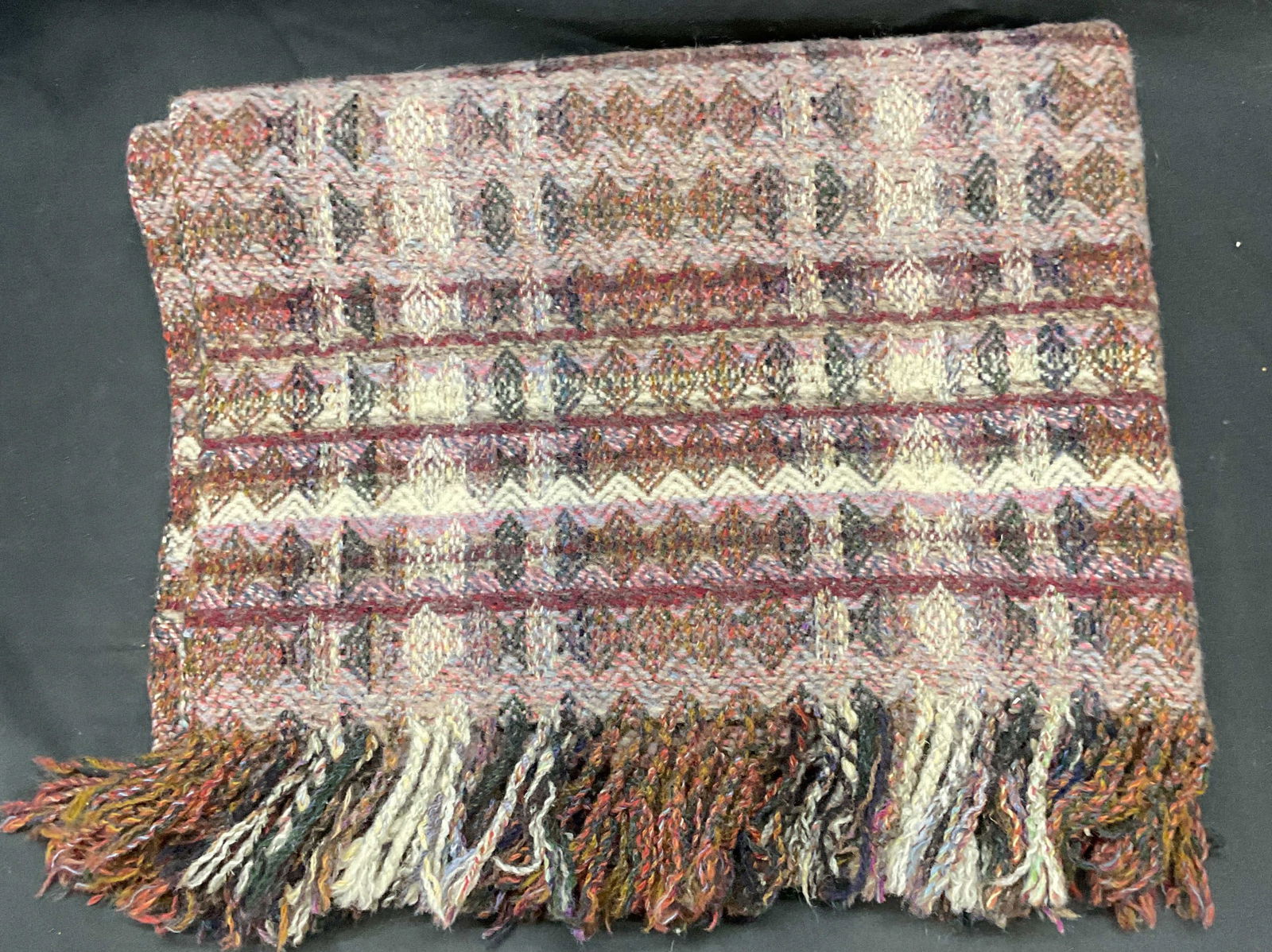 Vintage Purple Knit Wool Throw (1 of 6)