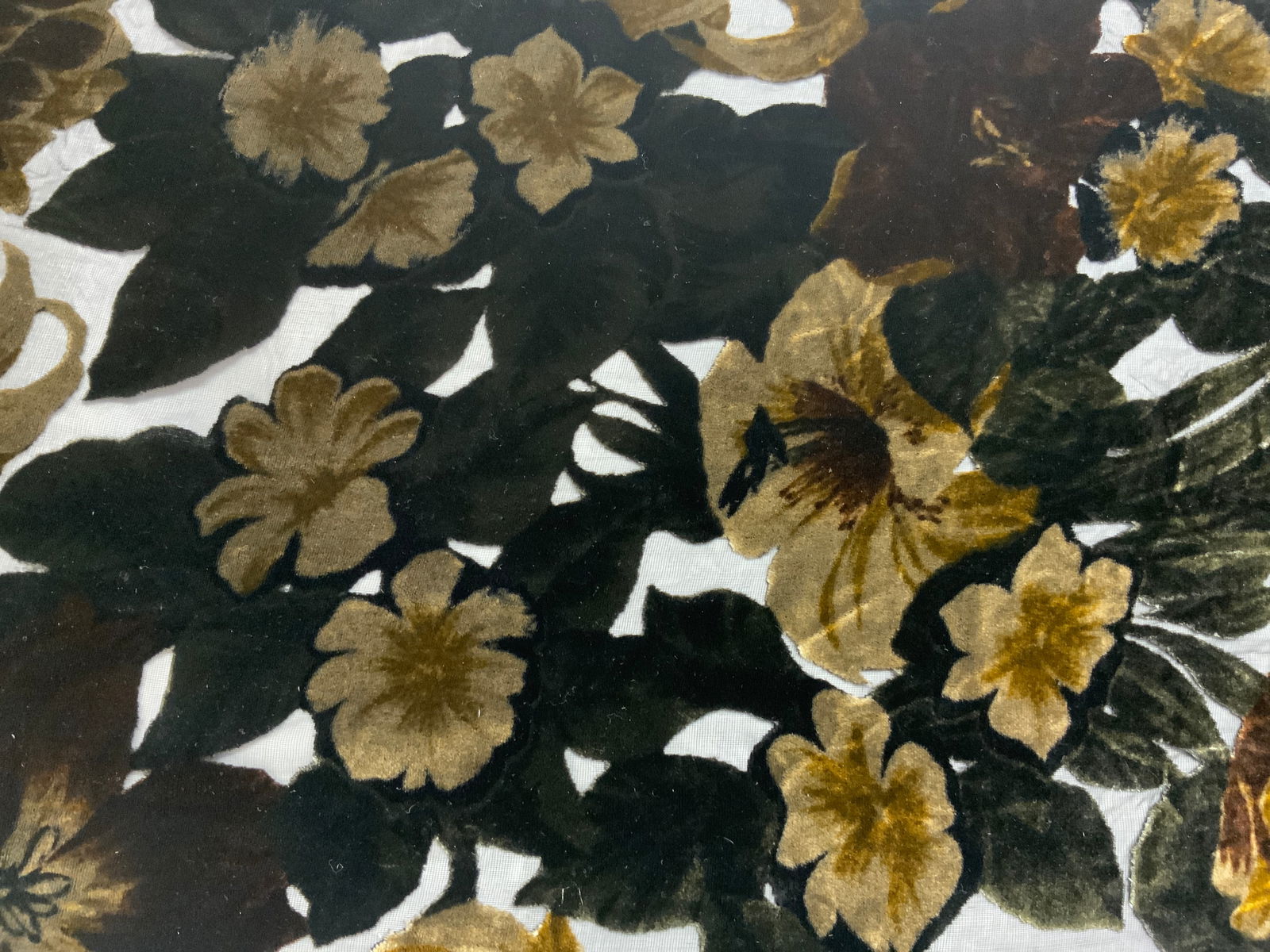 Crushed Velvet & Silk Floral Scarf (1 of 8)