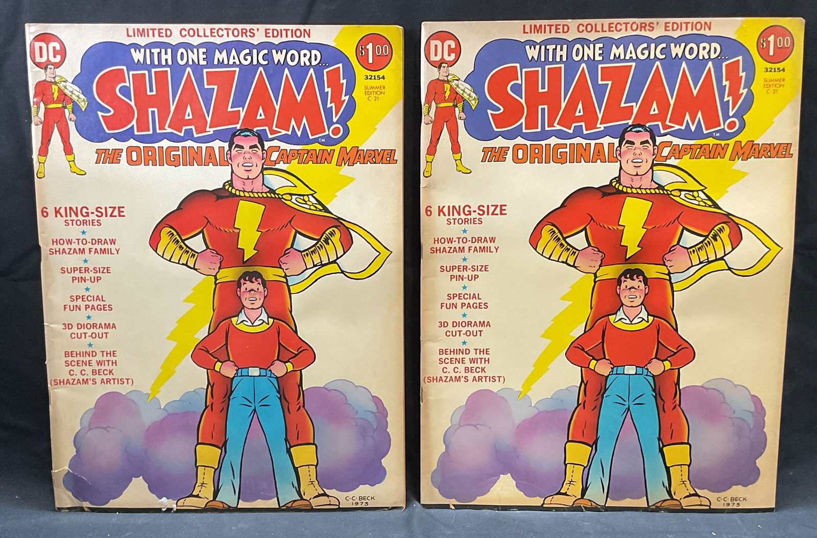 Pair 1973 DC Comics Shazam #C-21 King Size Comics (1 of 6)