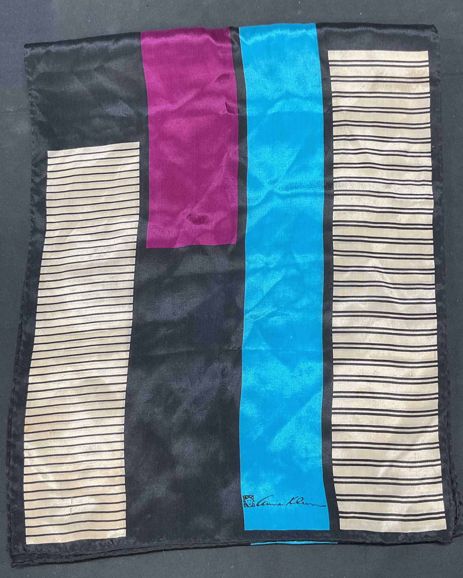 Anne Klein Color Block Silk Scarf (1 of 6)