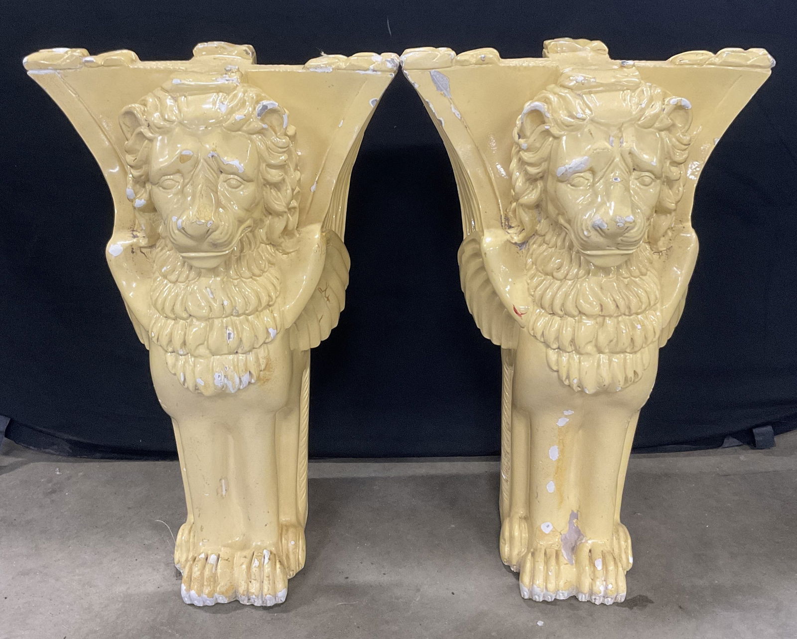 Pair Lion of Saint Mark / Winged Lion Pedestals (1 of 11)