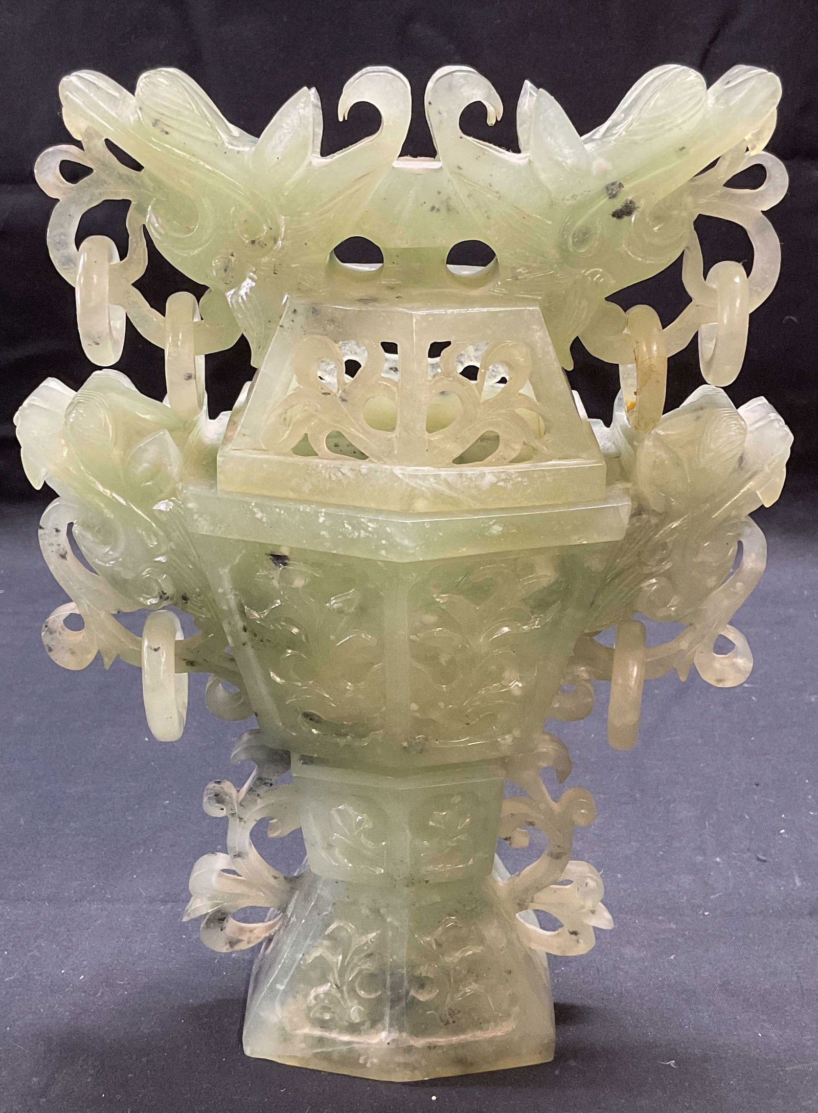 Vintage Chinese Carved Jade Incense Burner (1 of 8)