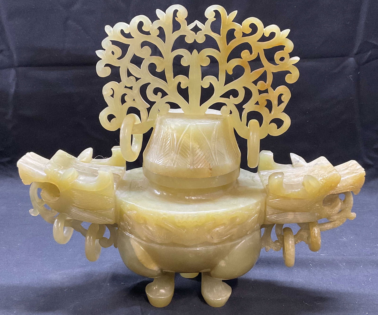 Vintage Chinese Carved Jadeite Incense Burner (1 of 7)