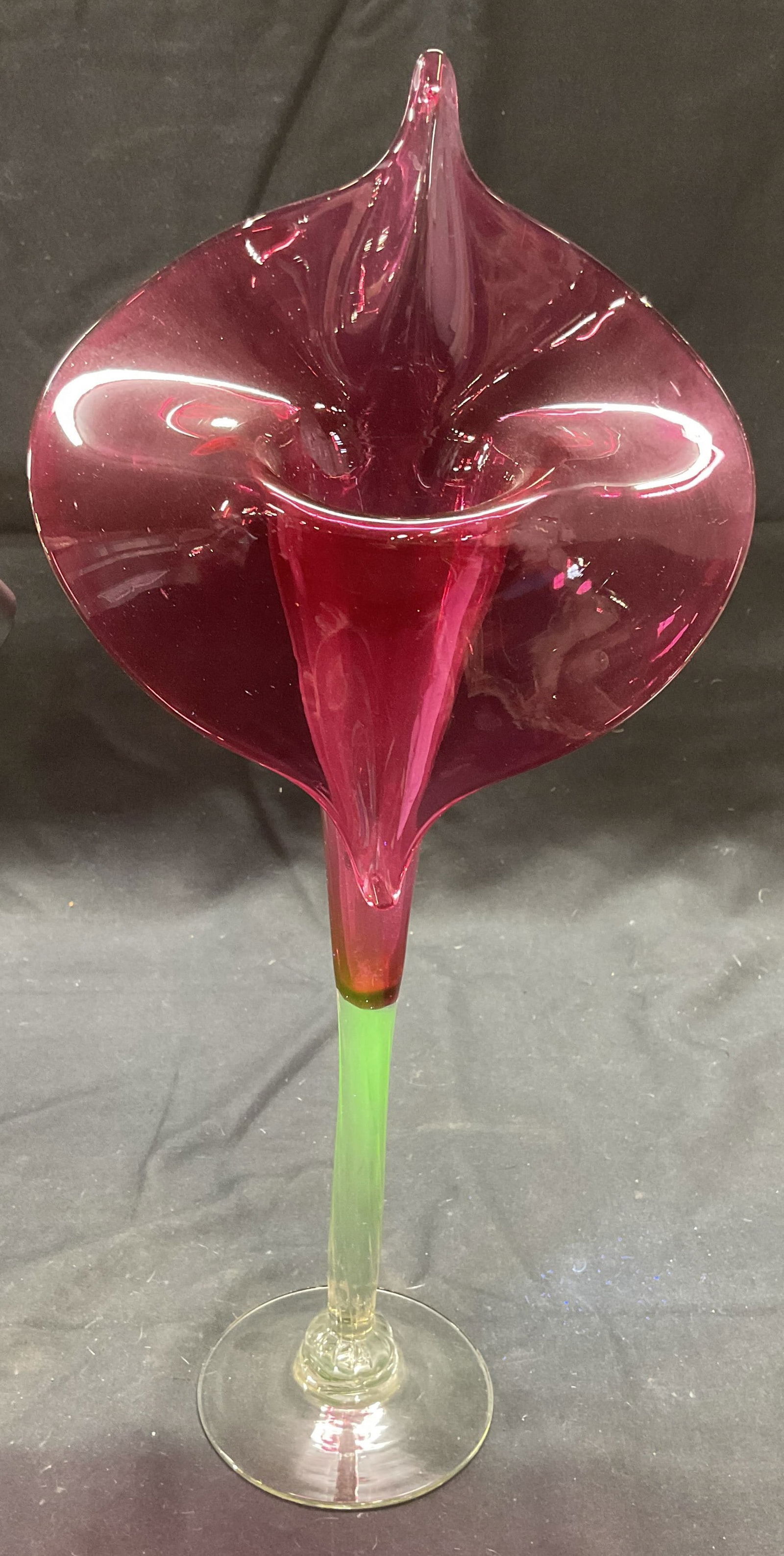 Vintage Uranium Art Glass Jack in the Pulpit Vase (1 of 7)