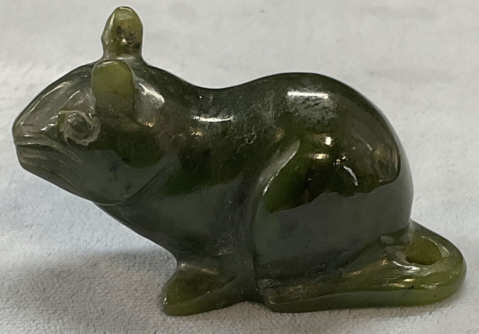Carved Jade Semiprecious Mouse Figural (1 of 6)