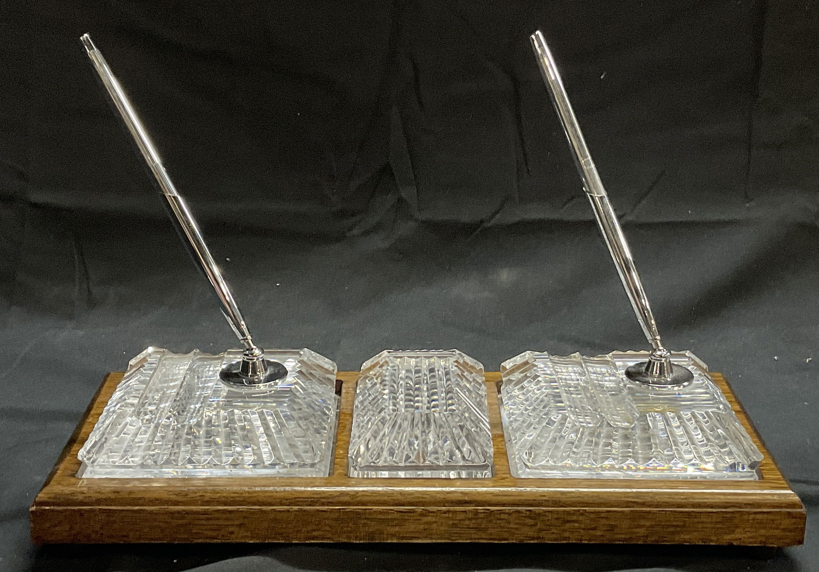 WATERFORD Signed Crystal Desk Set W/ Pens (1 of 11)