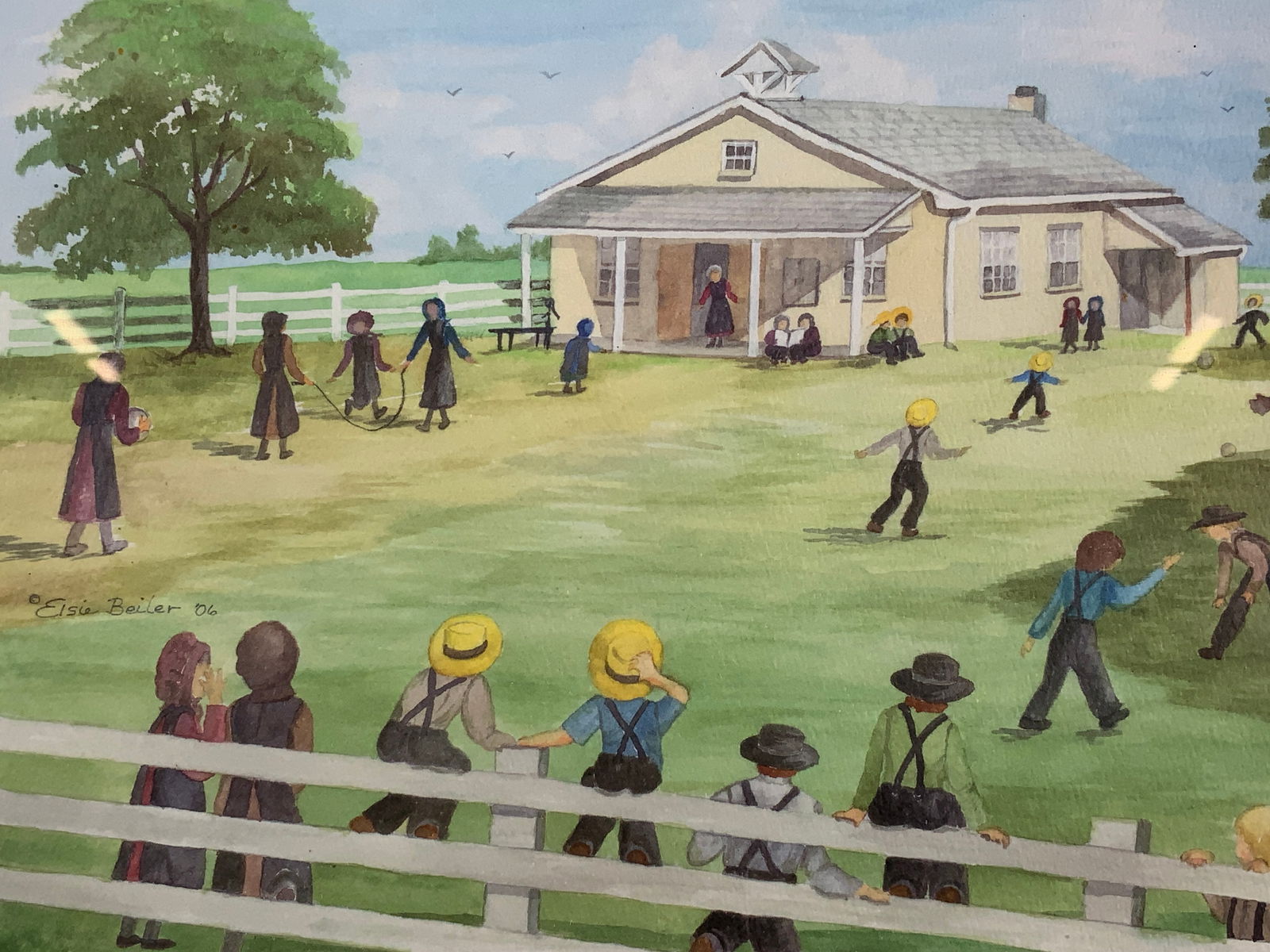 Elsie Beiler Sgnd Happier Days Amish School (1 of 10)