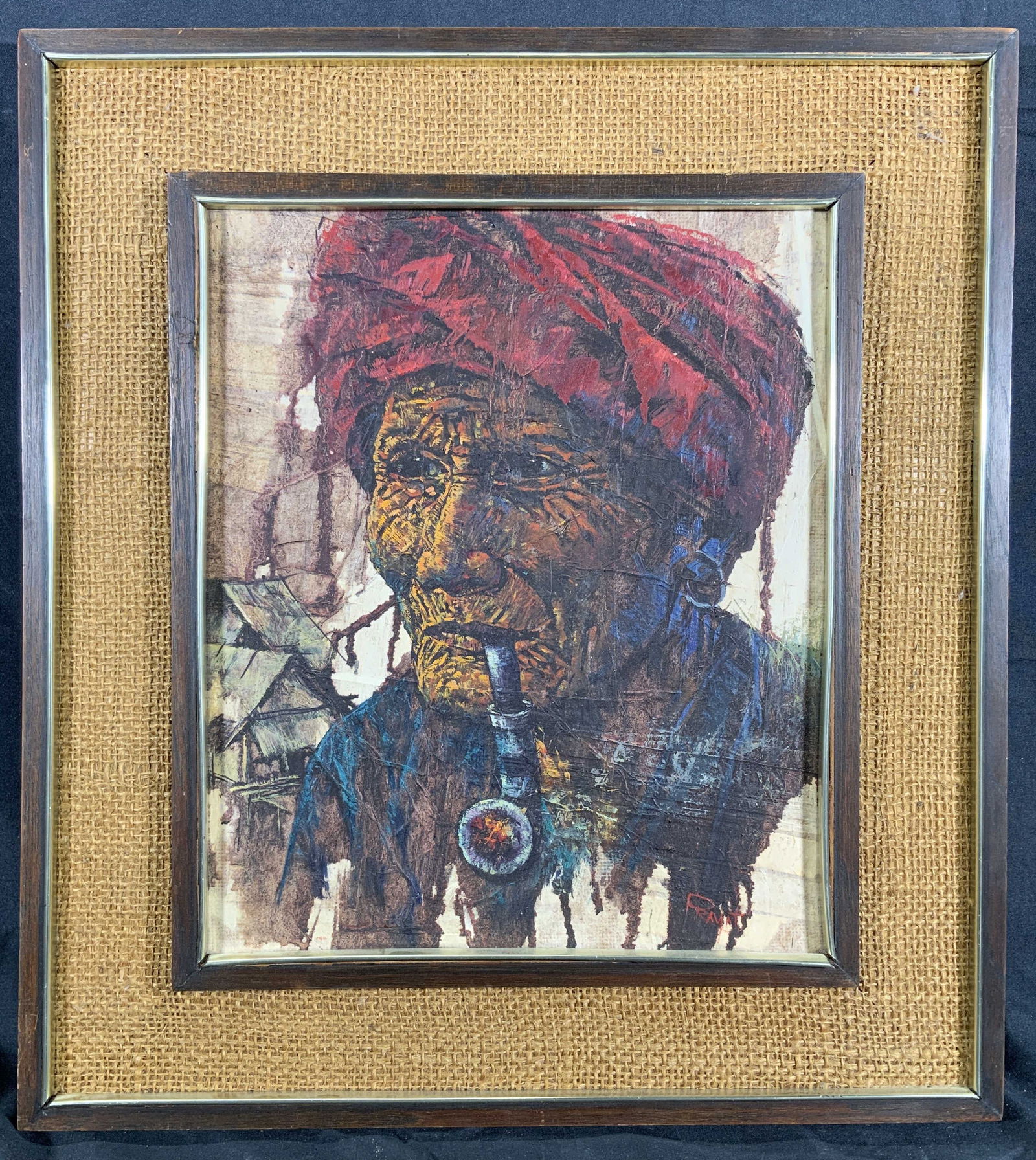 Prayat Pongdam Thai Man Smoking Acrylic Painting (1 of 10)