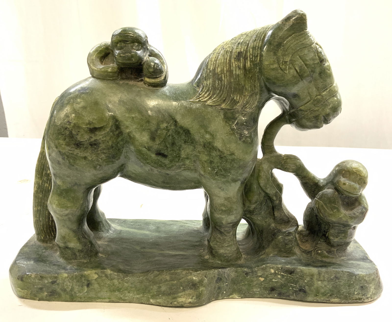 Vintage Asian Jade Horse & Monkey Figure (1 of 12)