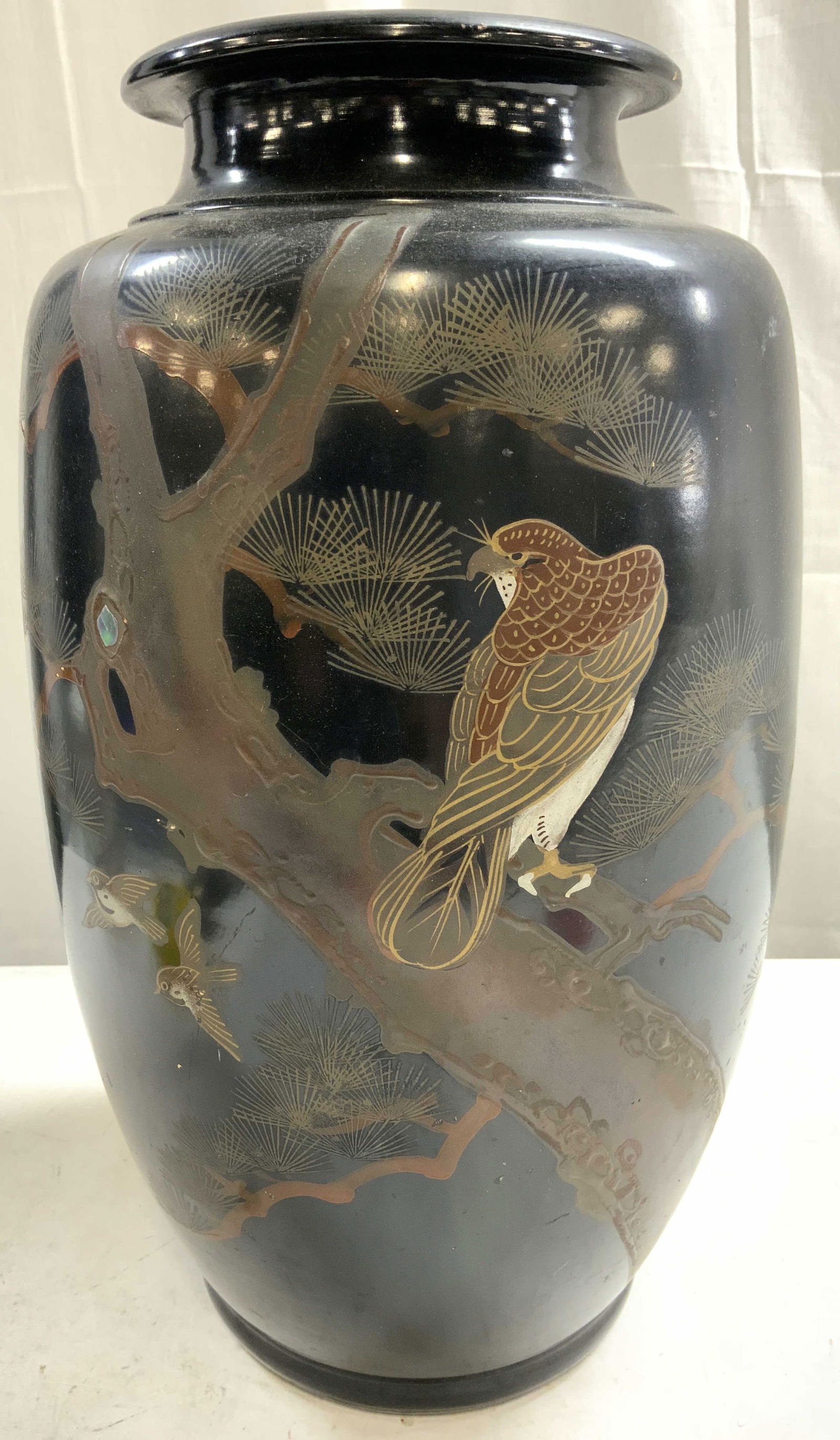 Vintage Asian Painted Ceramic Vase Vessel (1 of 8)