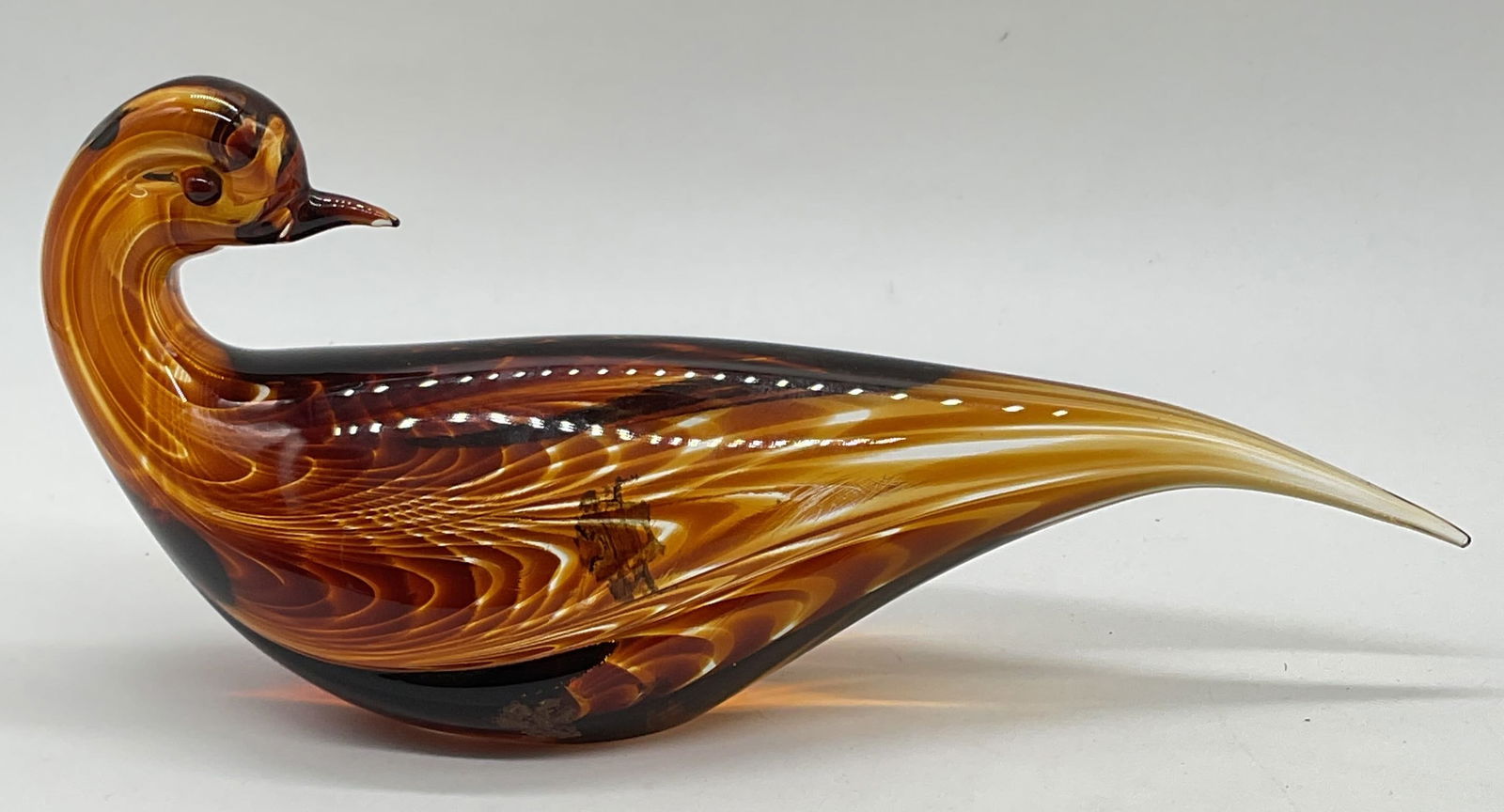 Cenedese Murano Amber Art Glass Dove Figural (1 of 7)
