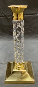 Pr Waterford Cambridge Crystal&Brass Candlesticks