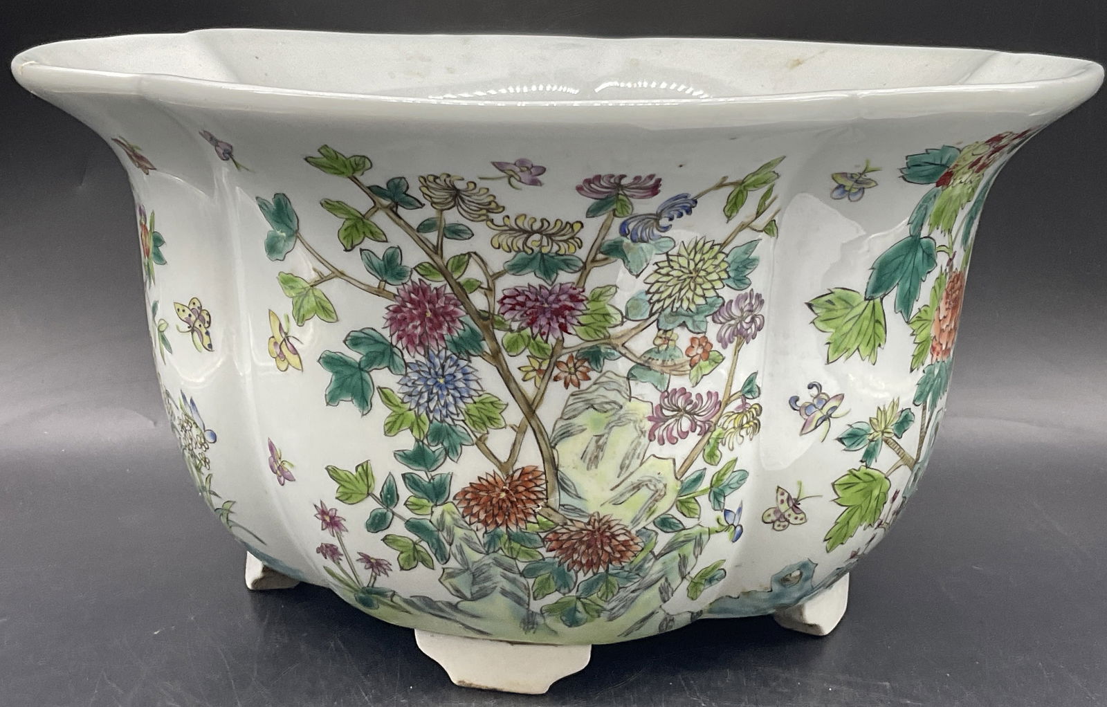Vintage Hand Painted Floral Porcelain Planter (1 of 9)