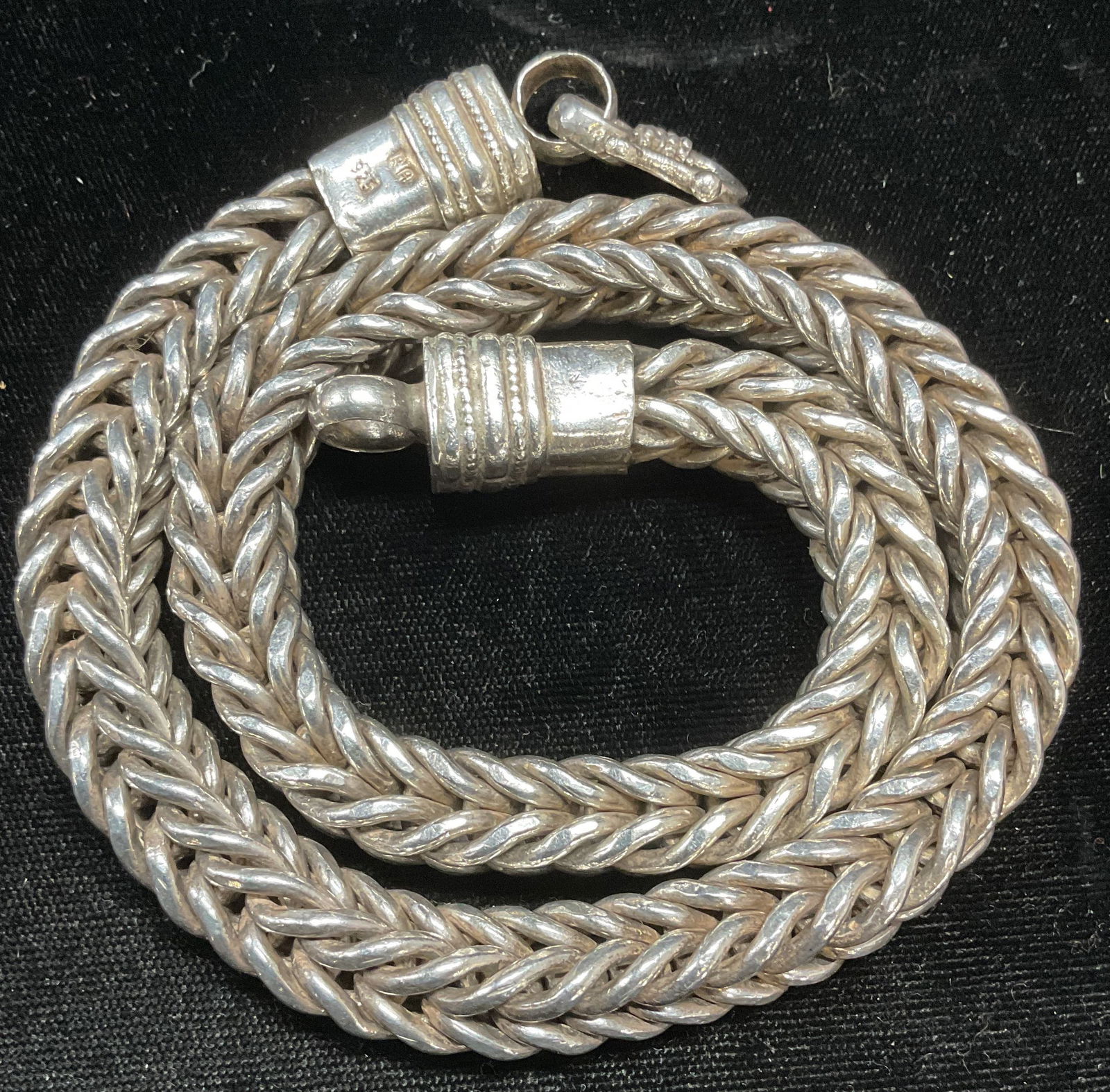 RA Sterling Silver Box Chain Necklace 7.34OZT (1 of 7)