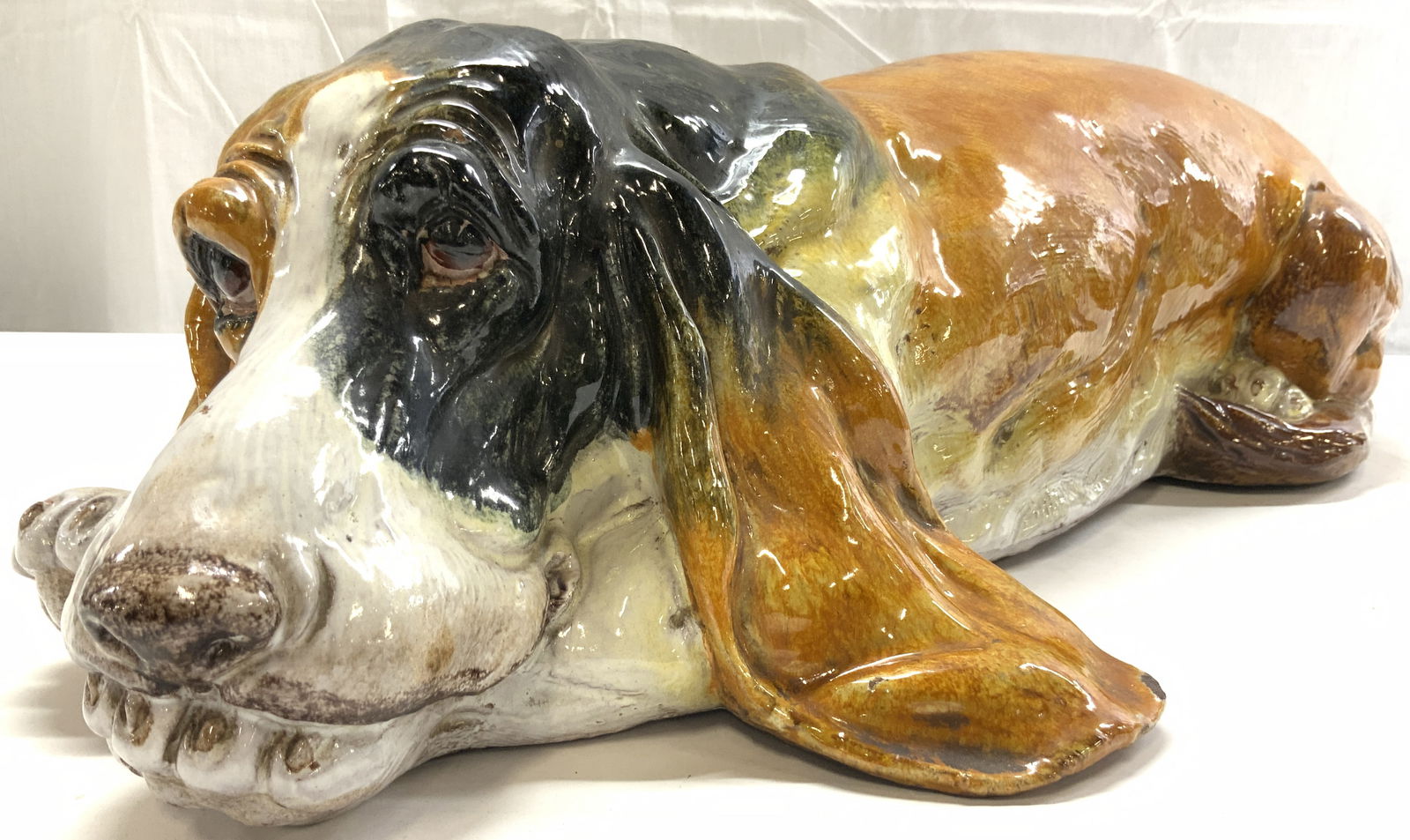 Hand Crafted Ceramic Basset Hound Dog Sculpture (1 of 9)