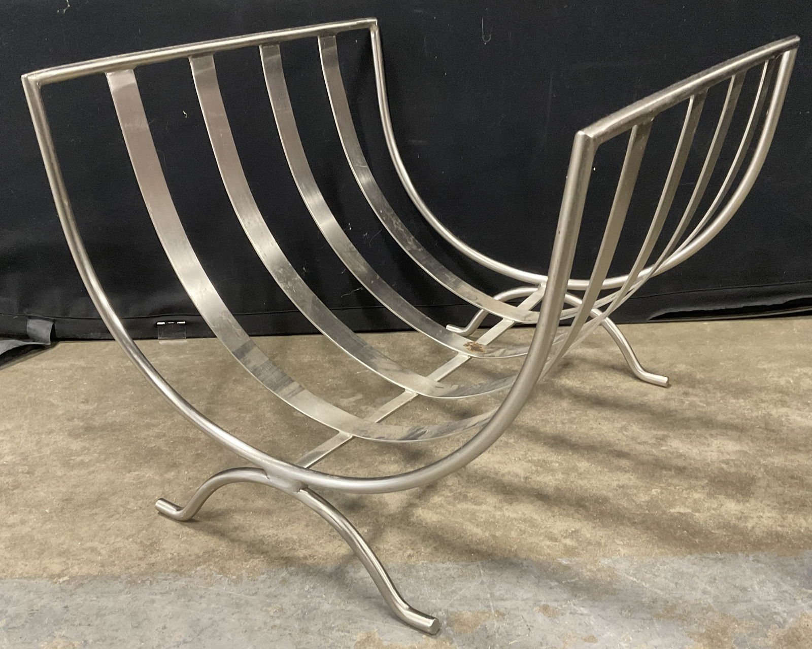 Vntg Mid Century Modern Style Metal Firewood Rack (1 of 8)