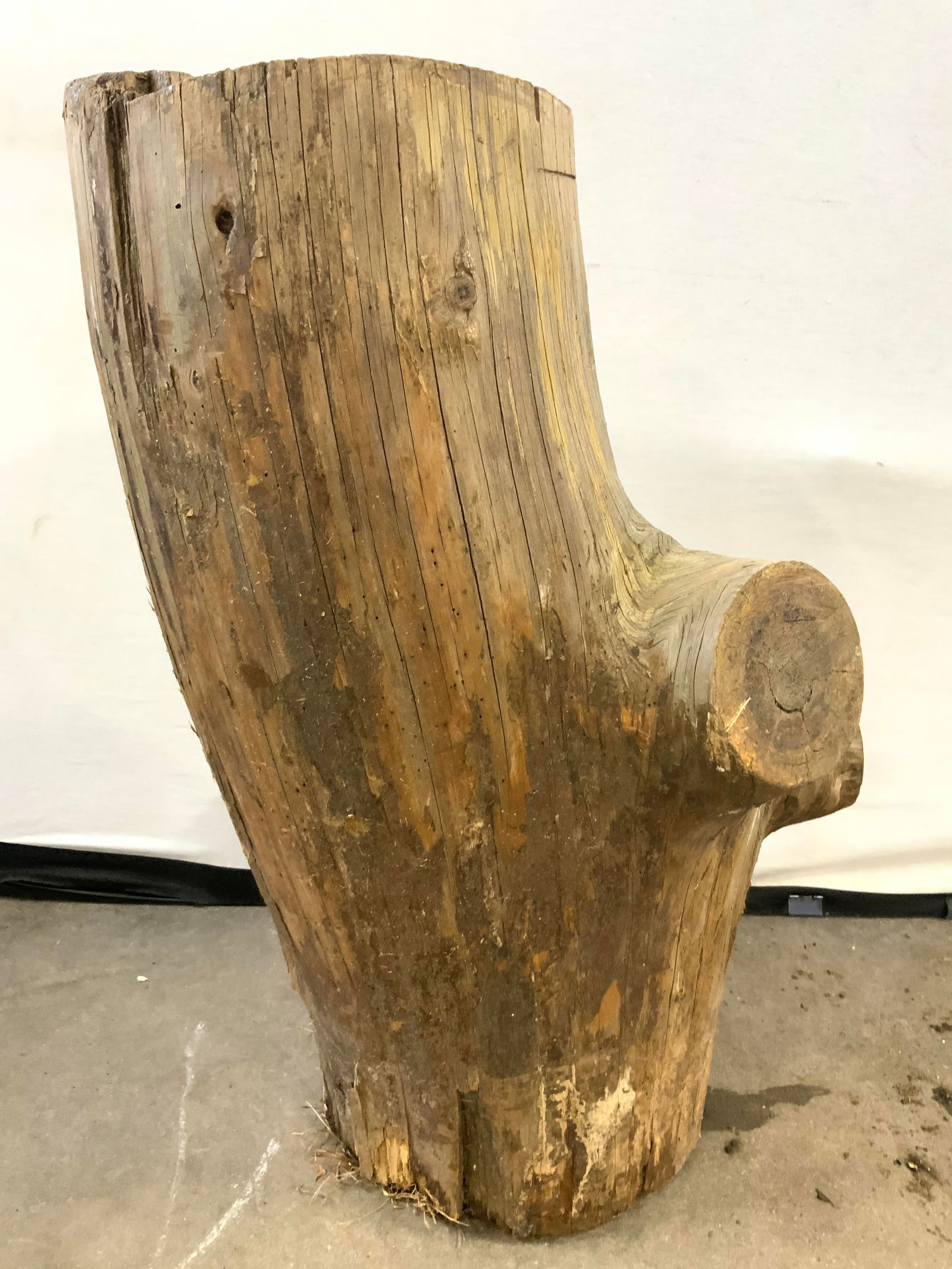 Carved Wooden Pedestal Adirondack Style (1 of 8)