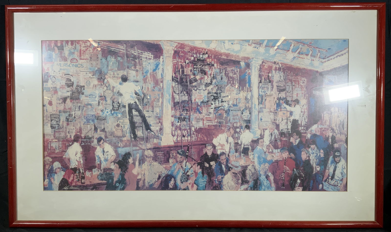 After Leroy Neiman FX McRorys Bar Lithograph 44in (1 of 12)