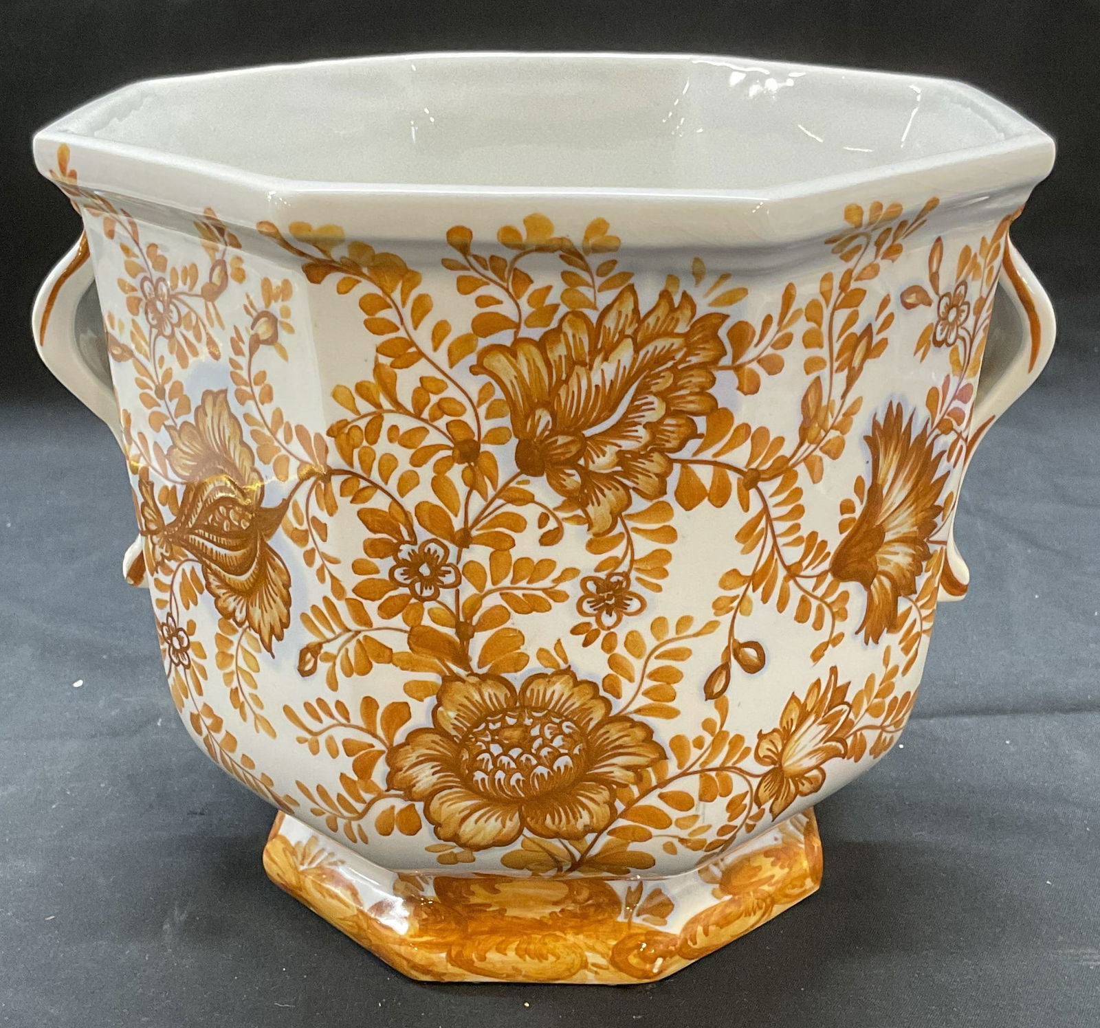 Vintage R. Costa Floral Ceramic Planter, Italy (1 of 6)