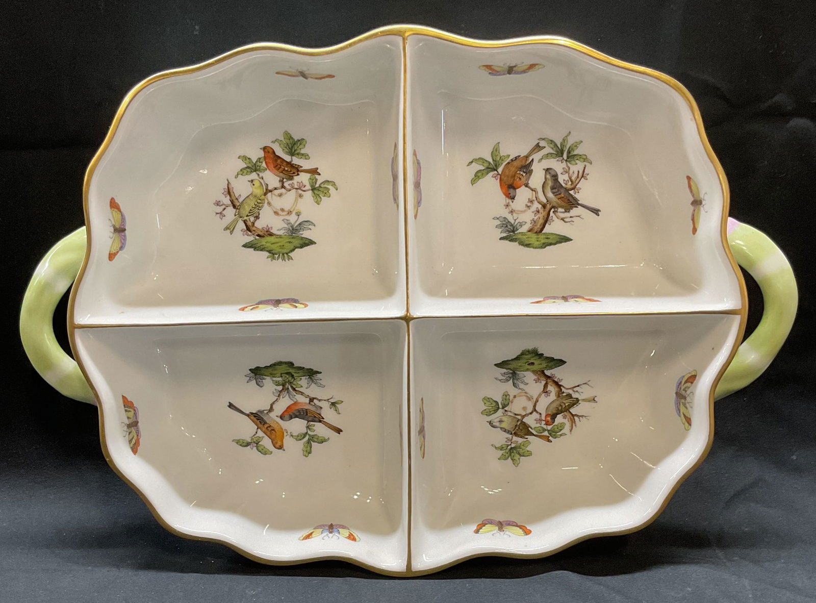 Herend Rothschild Hors Doeuvre Dish, Hungary (1 of 8)