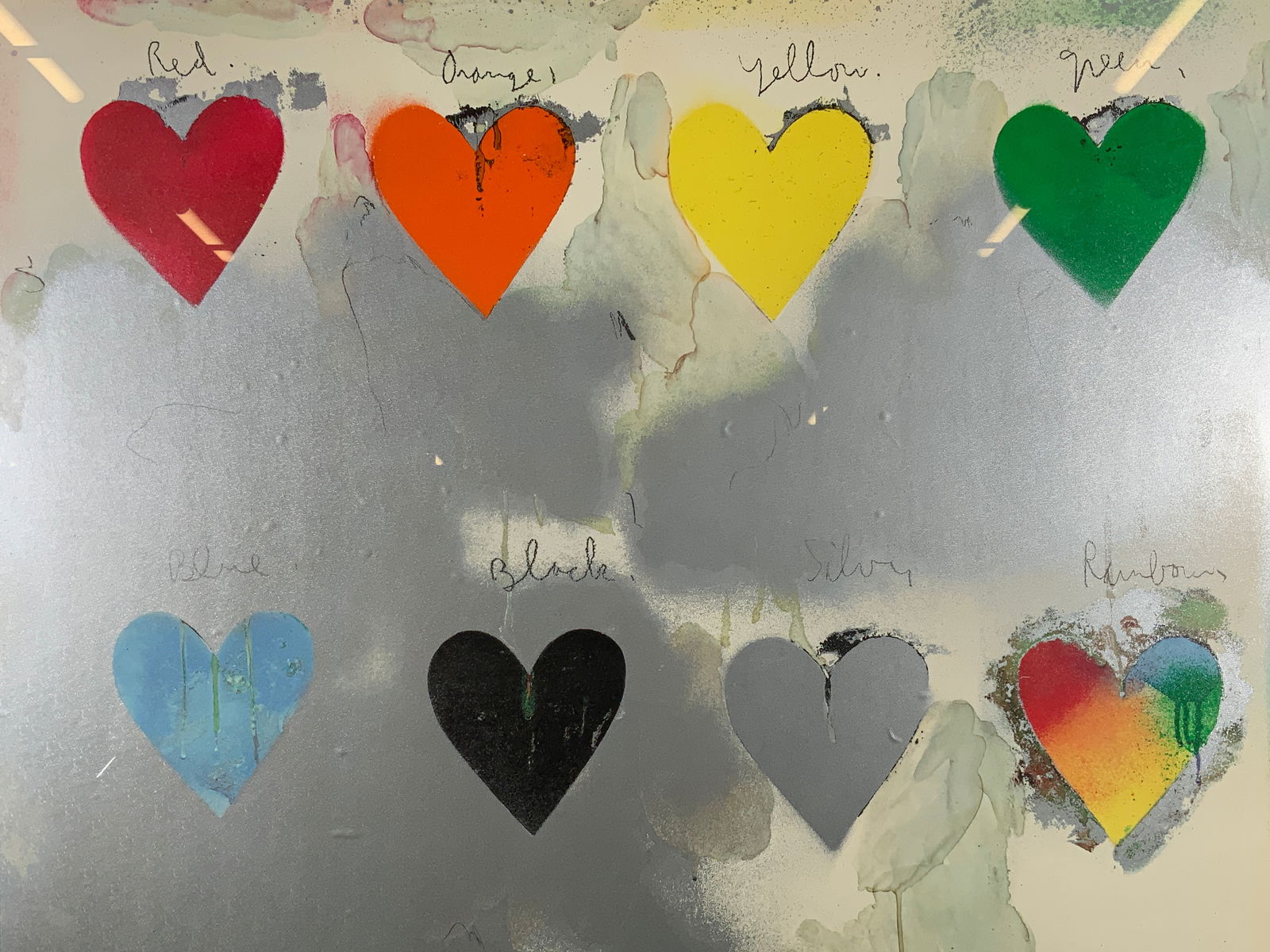 Jim Dine Signed Eight Hearts 1970 Screen Print (1 of 14)